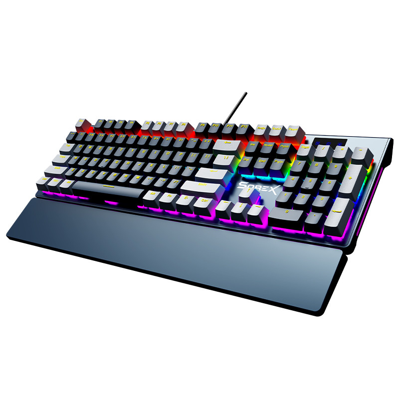 Jual SK105 Computer Keyboard USB Removable Large Hand Rest ABS Two ...