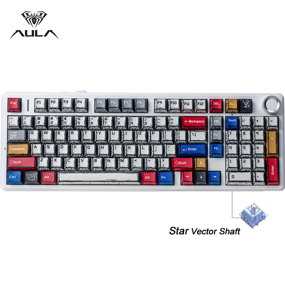 Jual AULA F99PRO Gaming Mechanical Keyboard 99 Key Three Mode Wireless ...