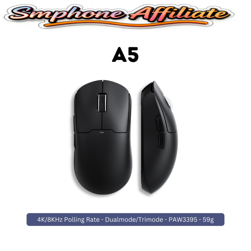 Jual Local MCHOSE A5 Wireless Mouse 3 Modes Connection/PAW3395/Ultra ...