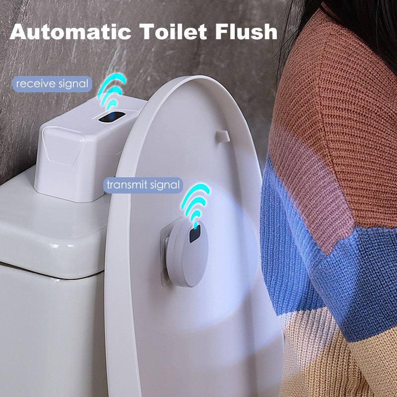 Jual Automatic Toilet Flush Button Induction Toilet Flusher External ...