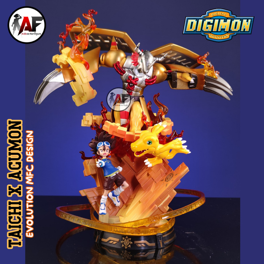 Jual Statue Action Figure Digimon Taichi x Agumon Evolution MFC Studio ...