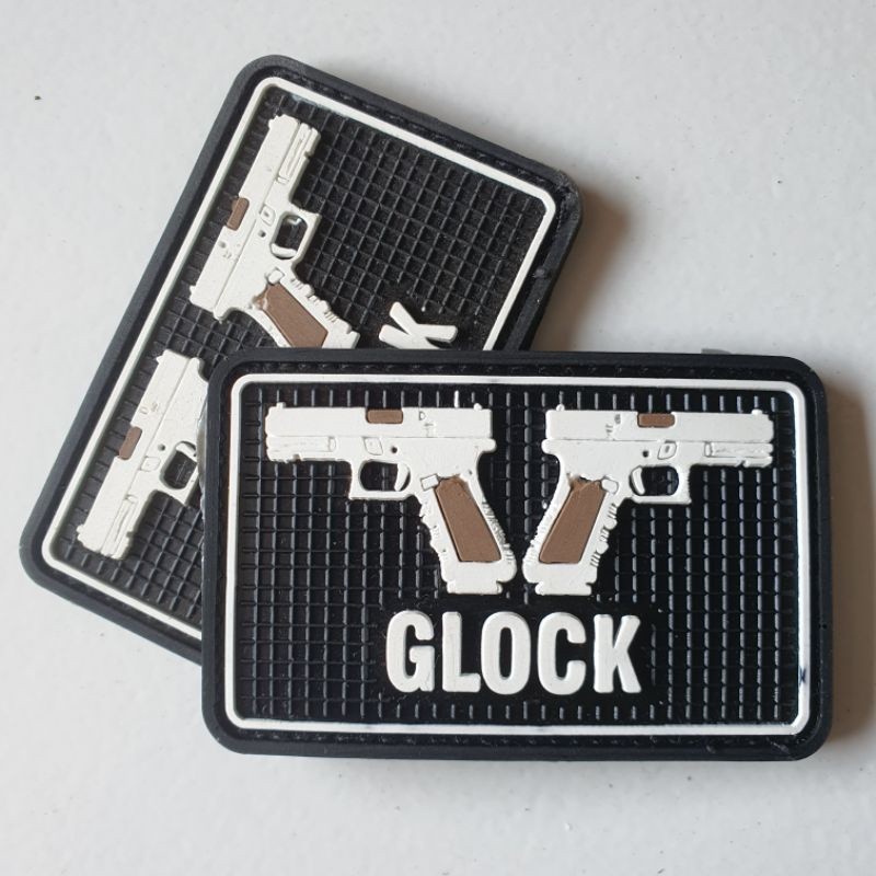 Jual GHOST COLLECTION - PATCH RUBBER LOGO GLOCK LIS PUTIH/TEMPELAN ...