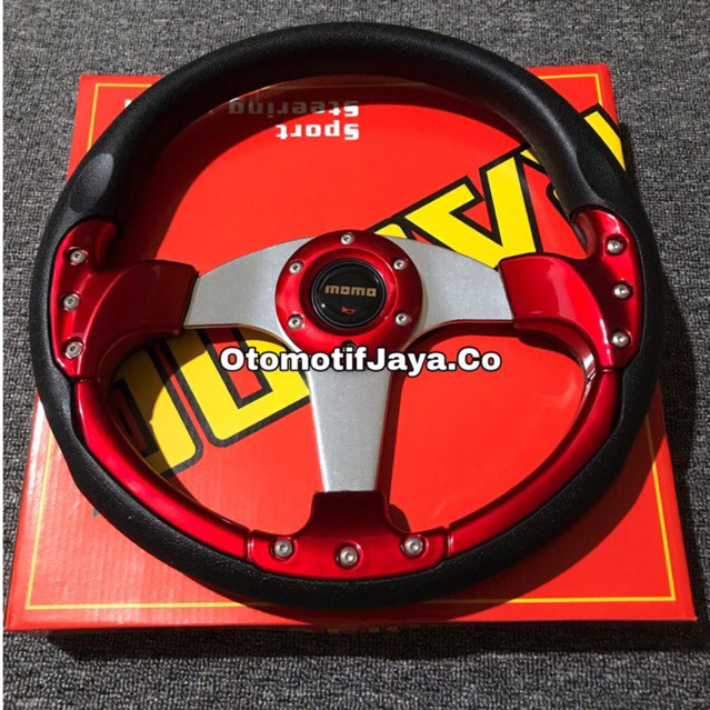 Jual SOLAROIS Stir Racing mobil Momo merah universal uk 13 inch dan 14 ...
