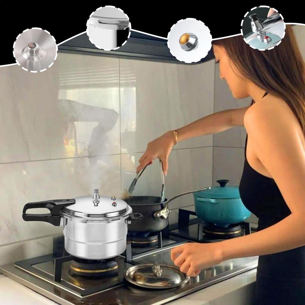 Jual Pressure Cooker 5L Pressure Cookware with Steamer Insert Aluminum ...