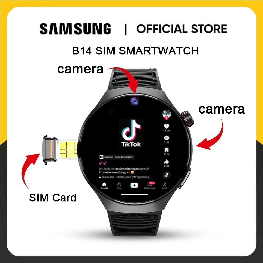 Jual SAMSUNG Jam Tangan Android Pintar Bisa SIM Card Bisa WA Layar ...