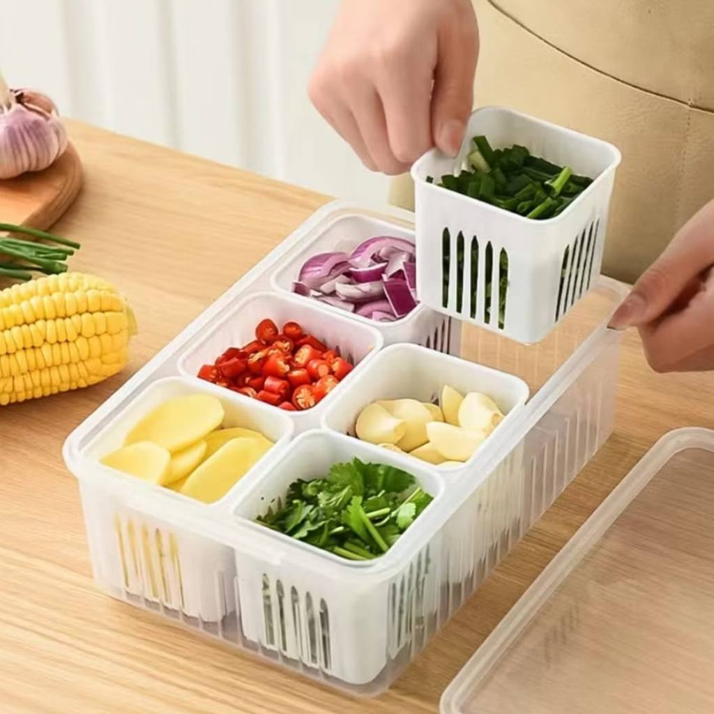 Jual Food Container 6in1 Kotak Penyimpanan 6in1 dengan Saringan ...
