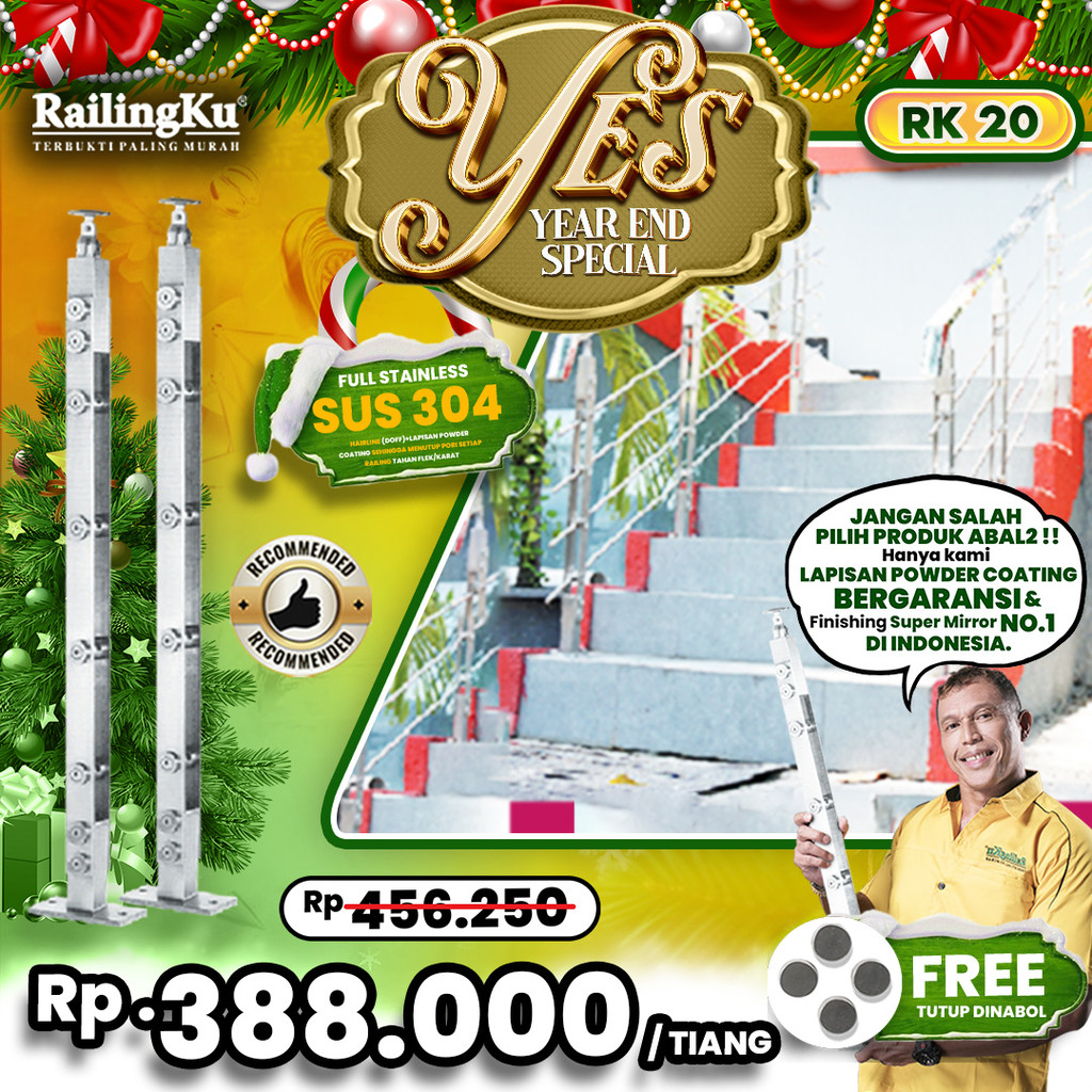 Jual Railing Tangga Stainless Plate Minimalis Railingku [YES!] RK 20 ...