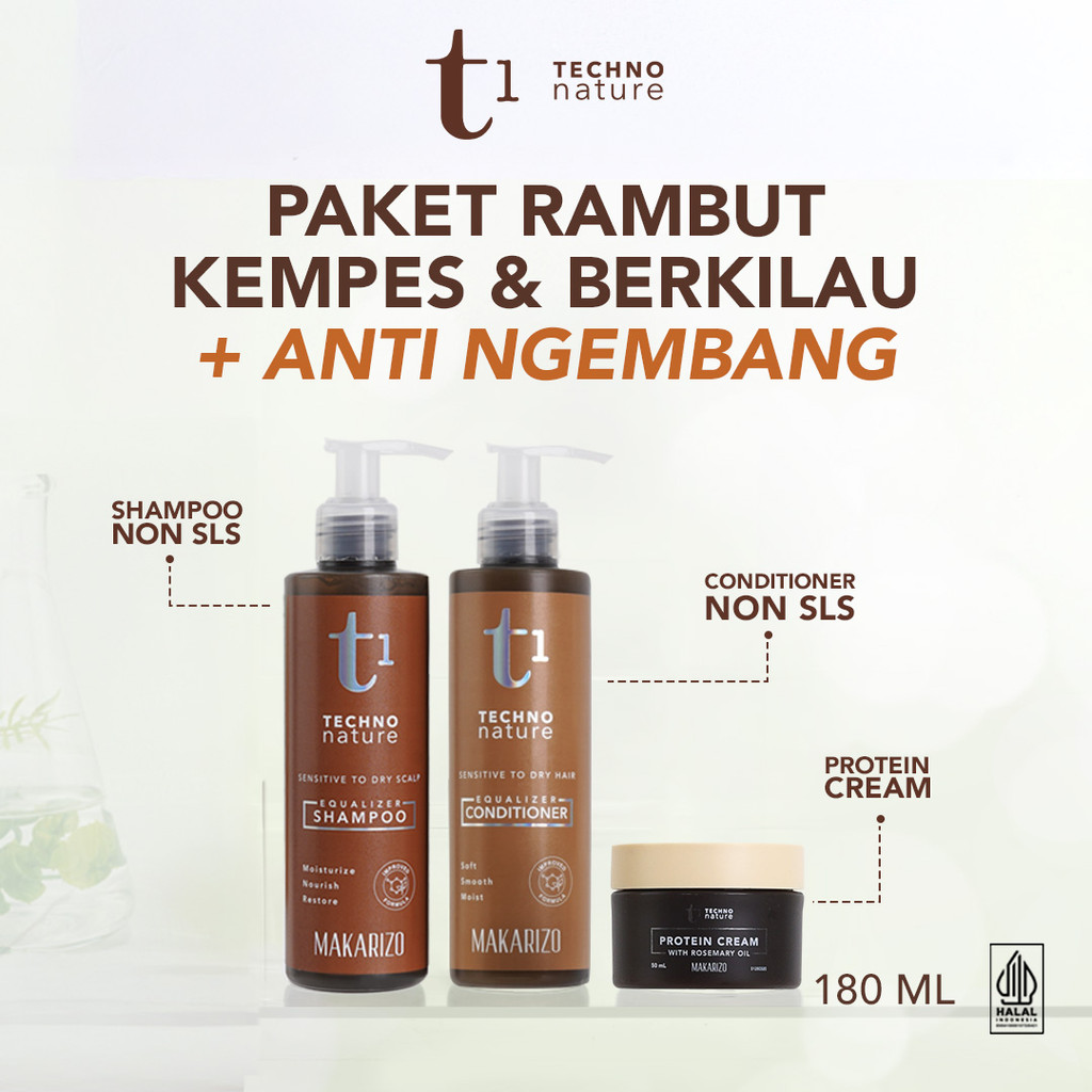 Jual Paket Rambut Kempes & Berkilau + Anti Ngembang | T1 Techno Nature ...
