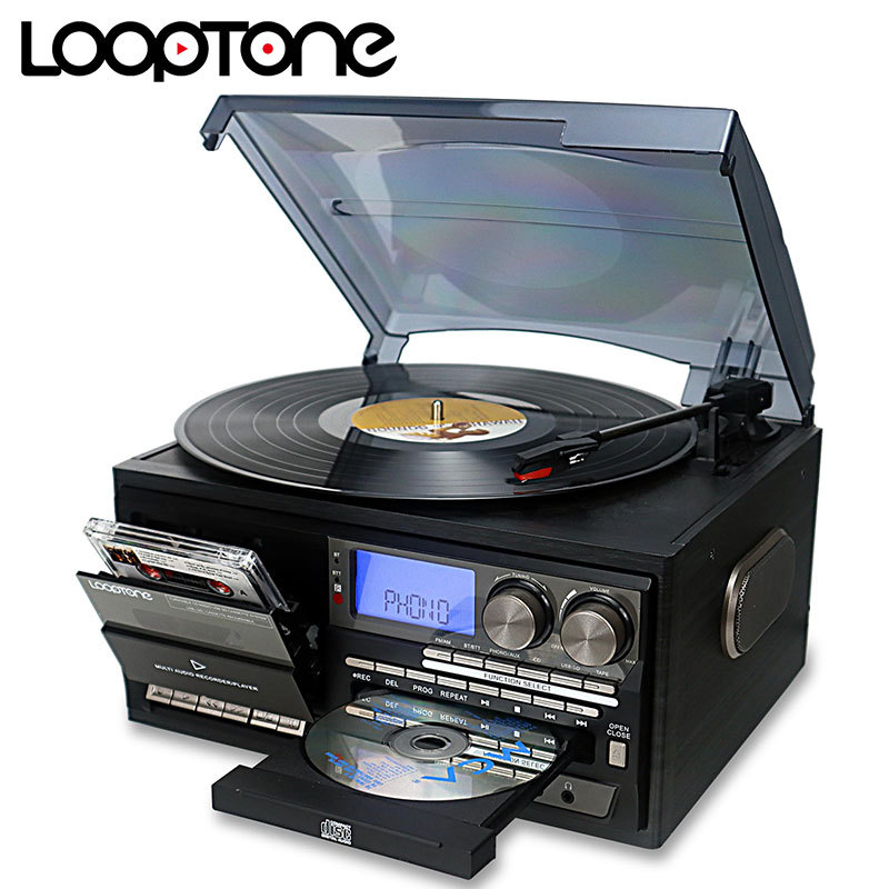 Jual LoopTone 3 Speed All in One Bluetooth-In/Out compatible Turntable ...