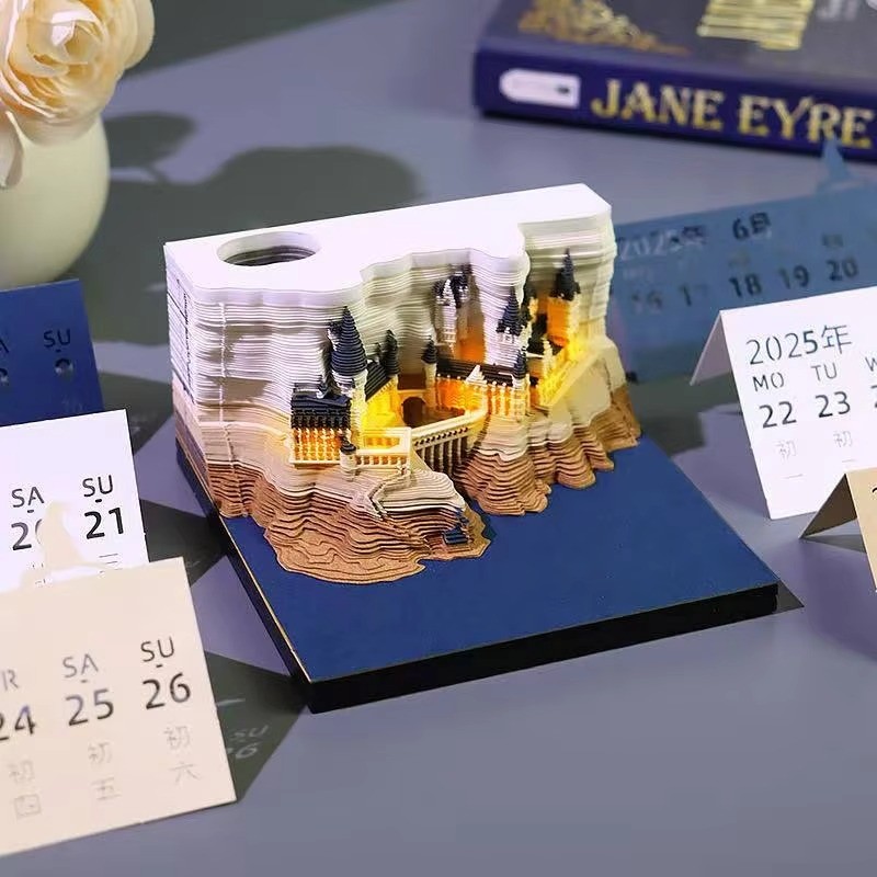 Jual 3D Notepad 2026 Calendar Memo Pad Tear-off Calendars Lighted Magic ...
