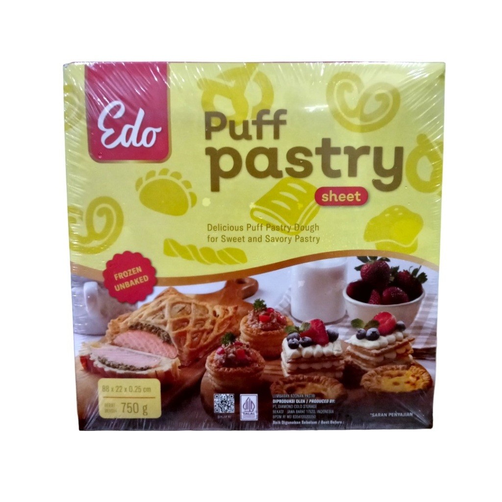 Jual Puff Pastry Sheet Zuppa soup adonan roti frozen beku instan EDO ...