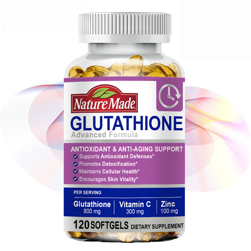Jual NatureMade Glutathione 800mg Capsules Contains 300 mg of Vitamin C and  100 mg of Zinc Brightens skin tone, detoxifies and beautifies, boosts  immunity, and replenishes energy 120pcs Softgels Mencerahkan warna kulit