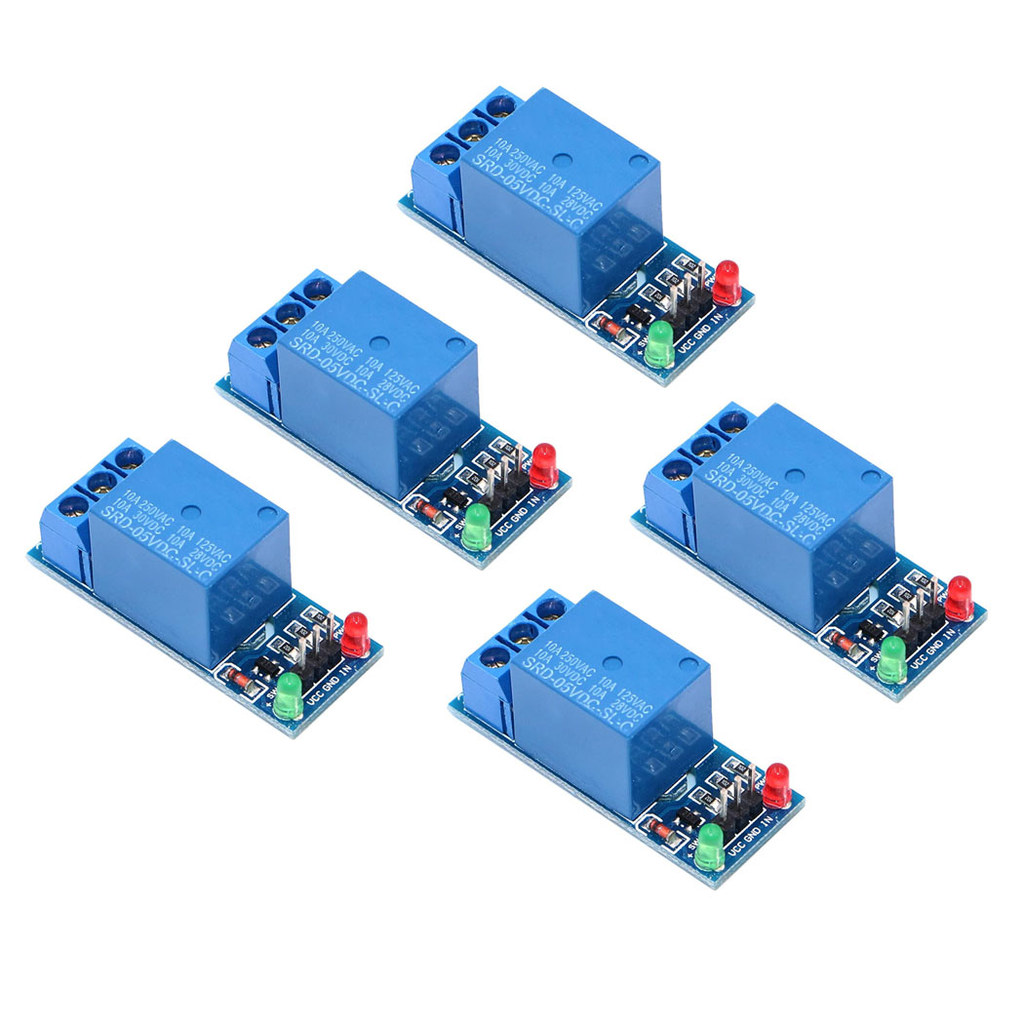 Jual 5PCS DC 5V 2mA 1 annel Relay Module Board Shield Extension Board ...