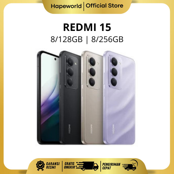 REDMI 15 (8/128) (8/256) - GARANSI RESMI