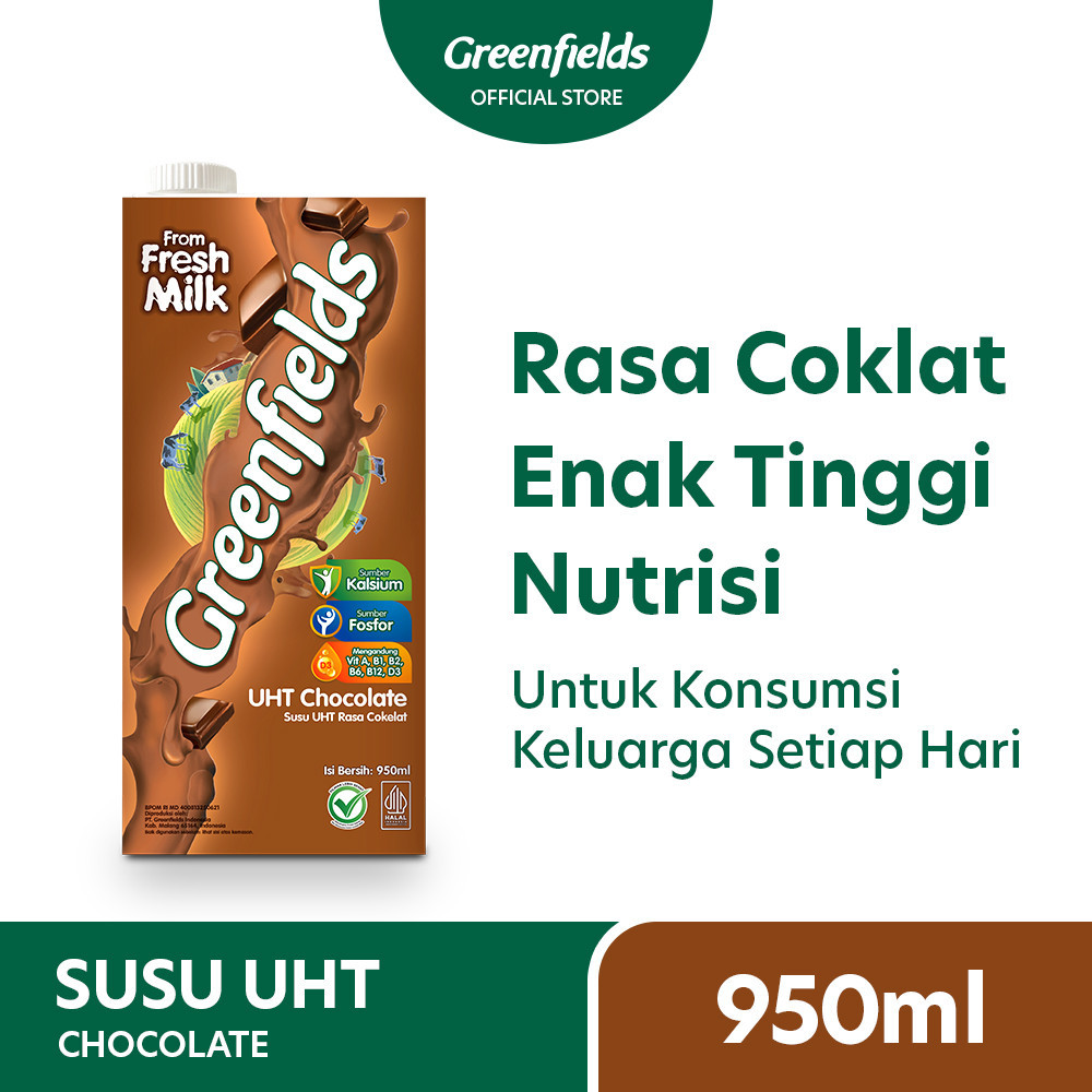 Jual Greenfields UHT Chocolate 950 mL - Susu UHT Big Pack Cokelat ...