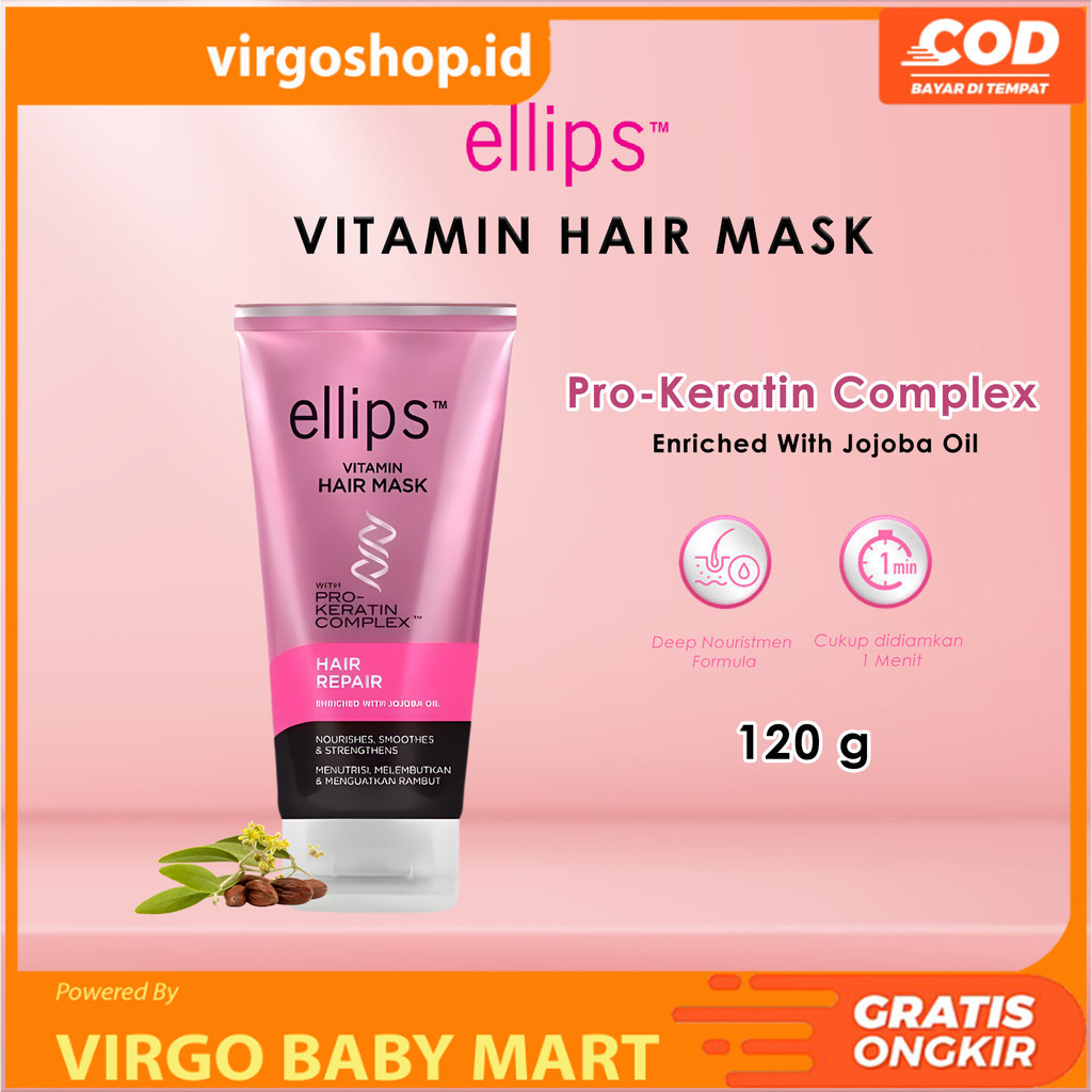 Jual Ellips Pro Keratin Hair Mask 120g | Masker Rambut Halus, Lembut ...