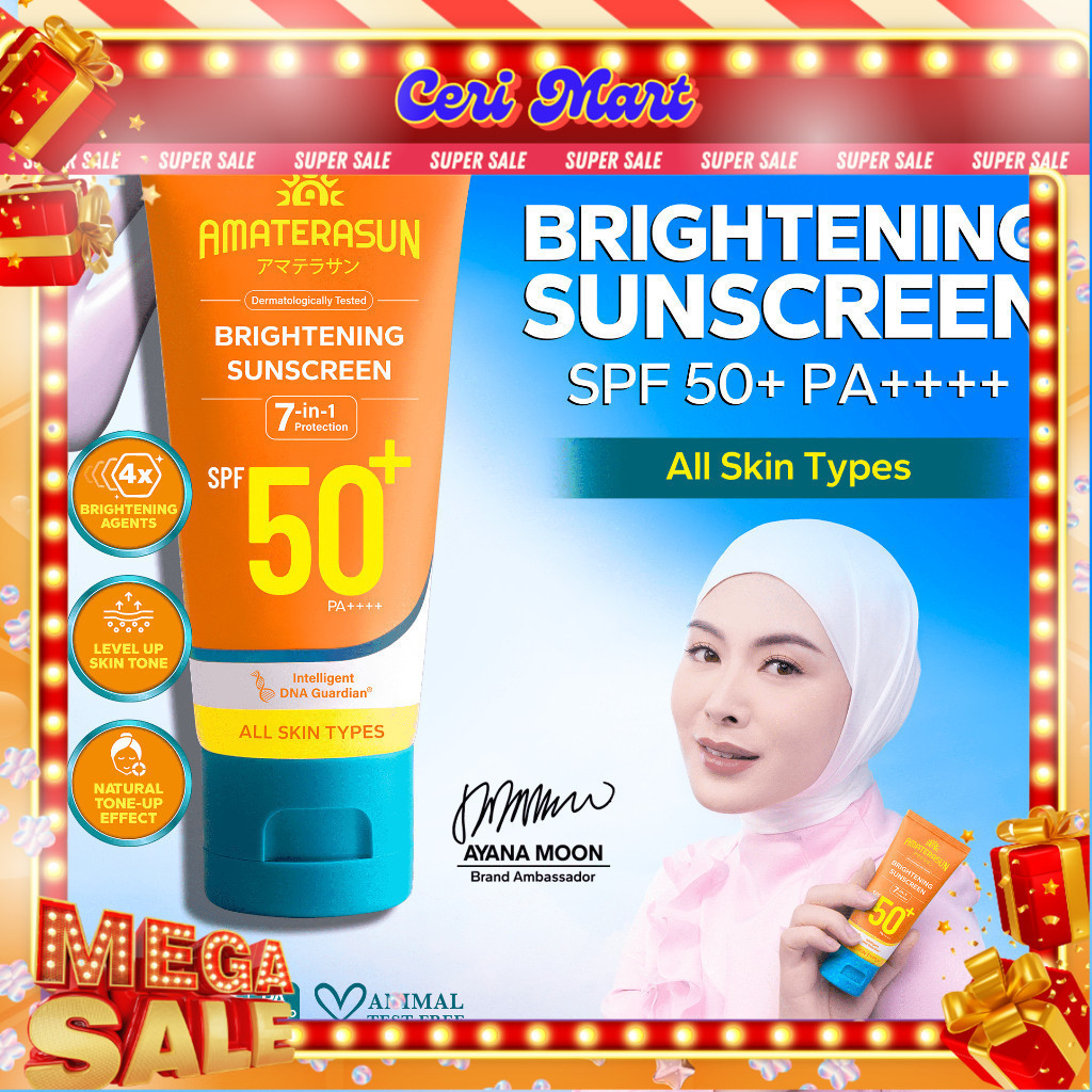 Jual AMATERASUN Brightening Sunscreen SPF 50+ PA++++ - TONE UP ...