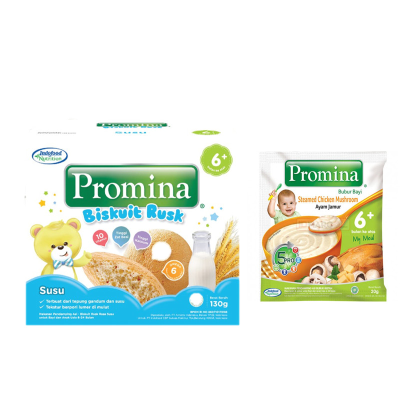 Jual Promina Rusk Susu New 130 g x 1 Pcs + Promina BC Steam Chicken ...