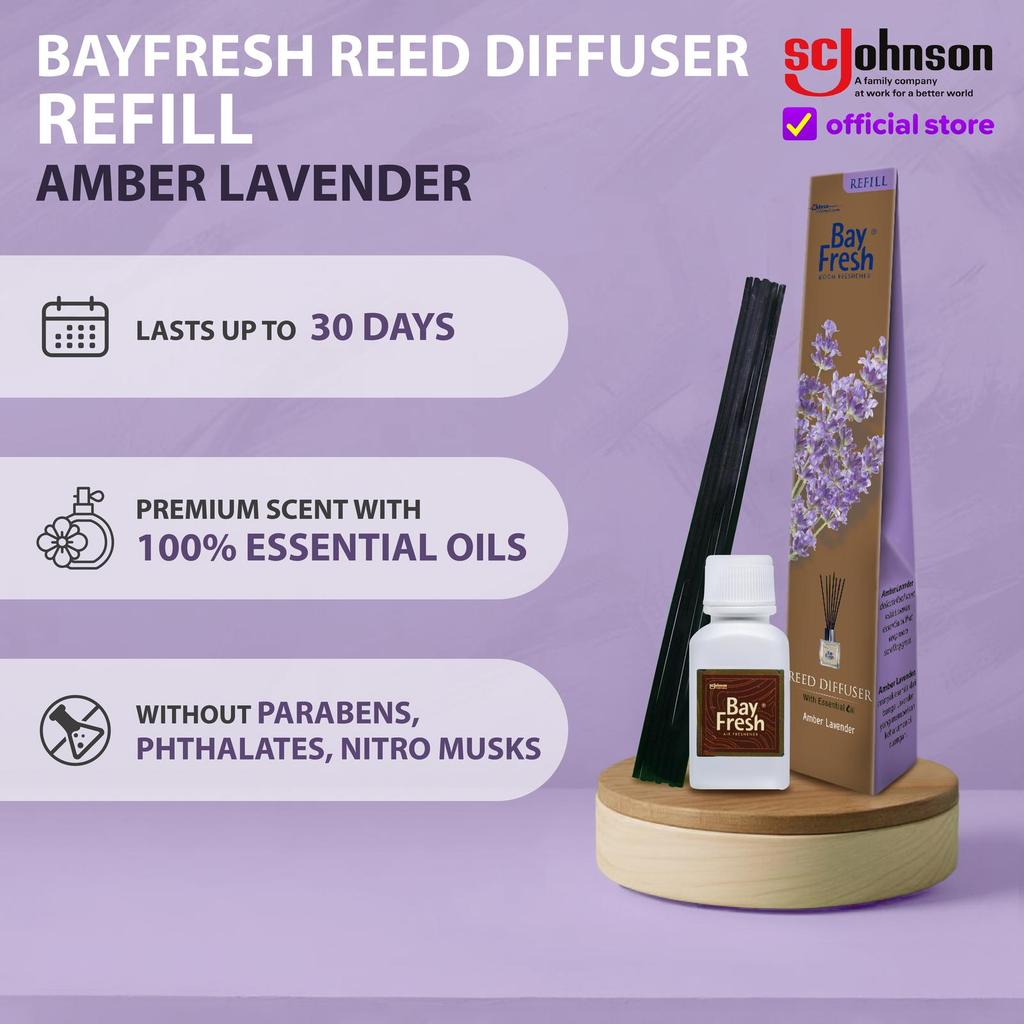 Jual Bayfresh Reed Diffuser Amber Lavender Refill 30 ml | Shopee Indonesia