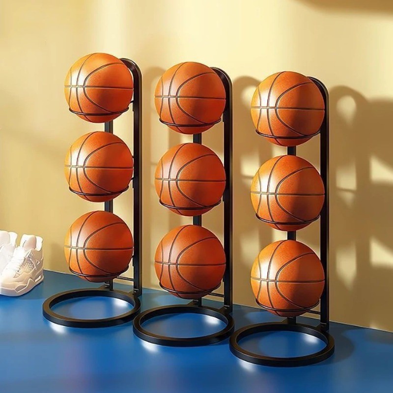 Jual Indoor Basketball Storage Rack Put Ball Football Storage Basket ...