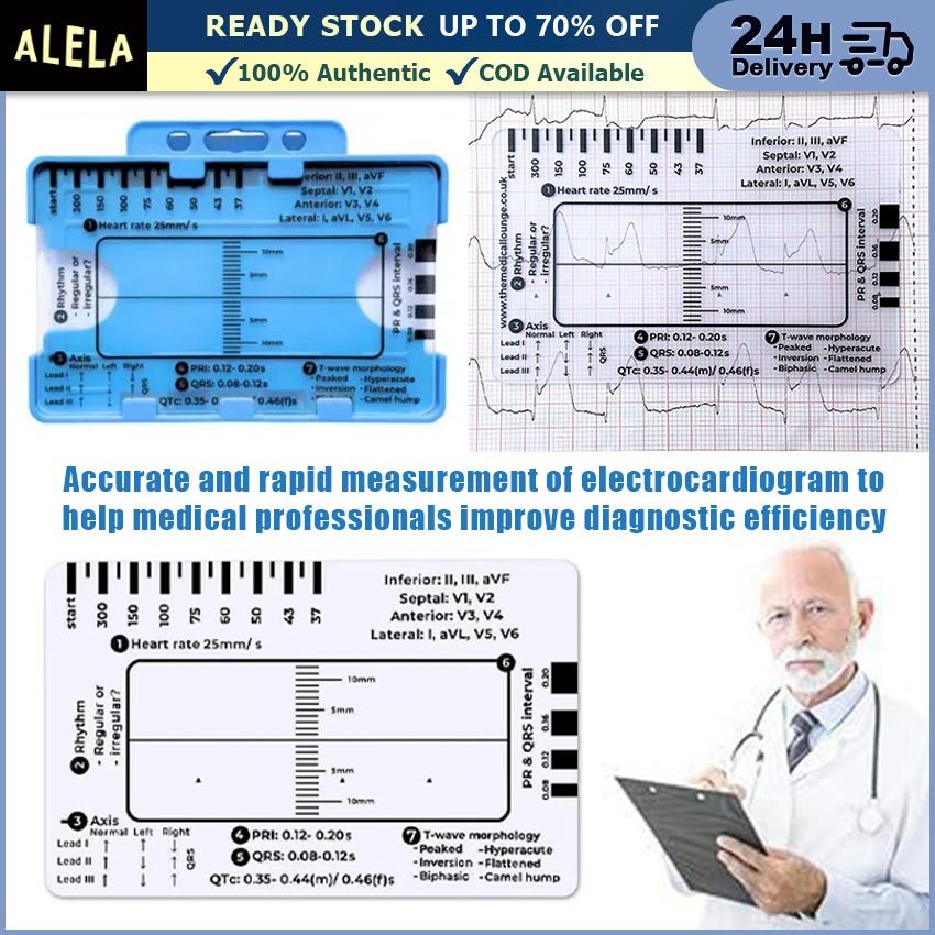 Jual Penggaris Ekg medis kedokteran ECG 7 Step Ruler 7 Step Scale for ...