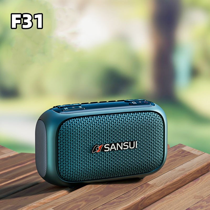 Jual SANSUI F31 Portable FM Rao Subwoofer Bluetooth Speaker Recorng LED ...