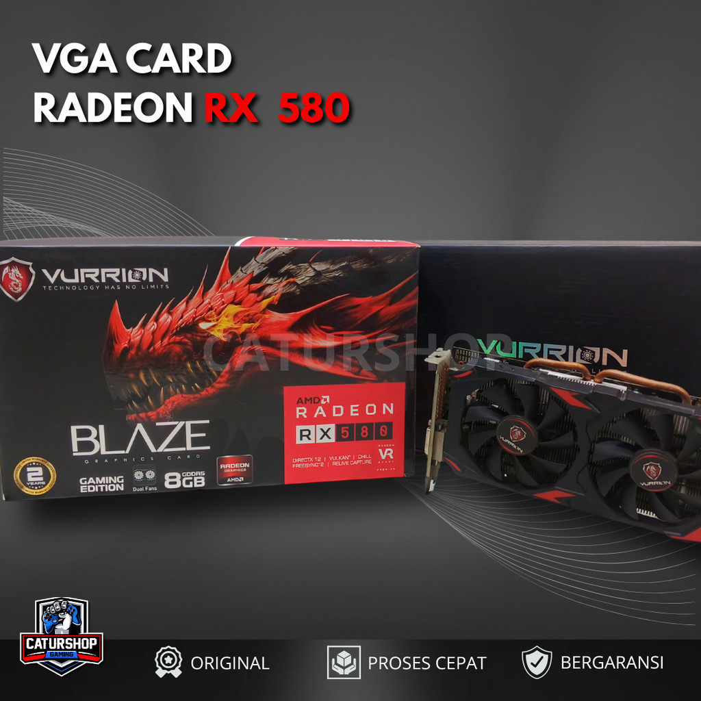 Jual Vga Vurrion Blaze Radeon RX580 8GB / RX 580 8GB / RX-580 8GB VGA ...