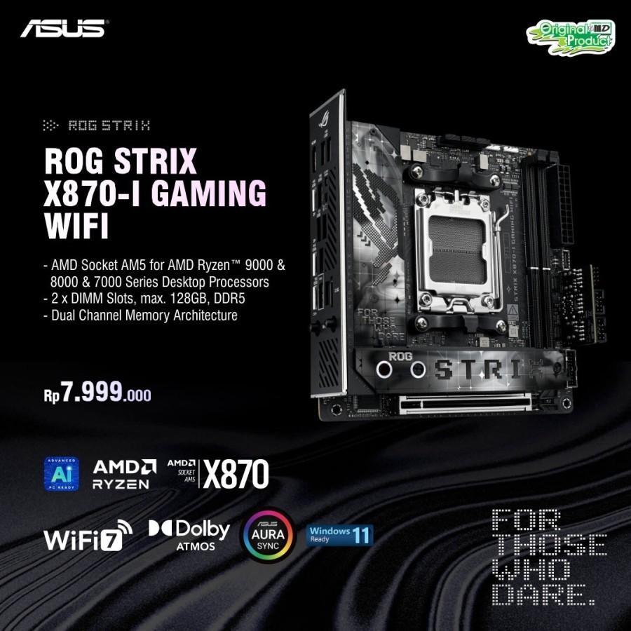 Jual ASUS Motherboard ROG Strix X870-I Gaming Wifi (Socket AMD AM5 ...