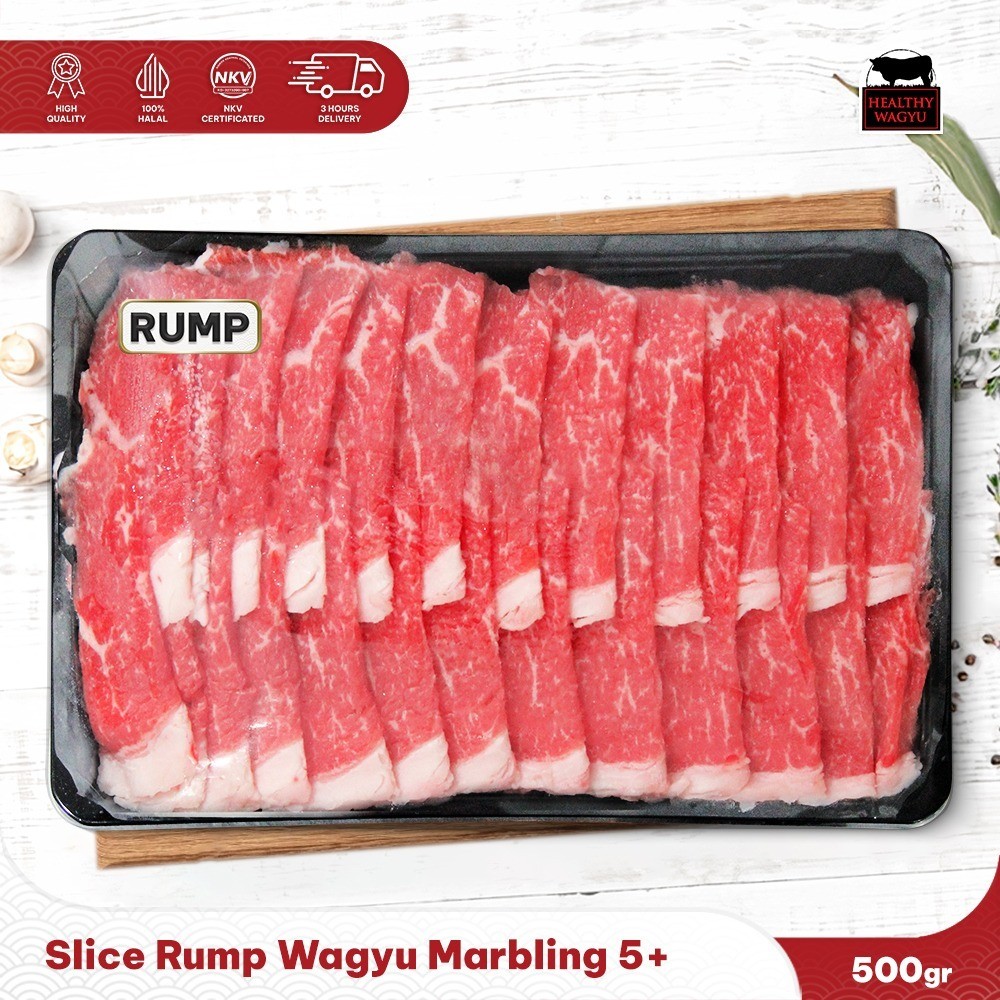 Jual Slice Beef Rump Wagyu Marbling 5 500gr HealthyWagyu | Shopee Indonesia