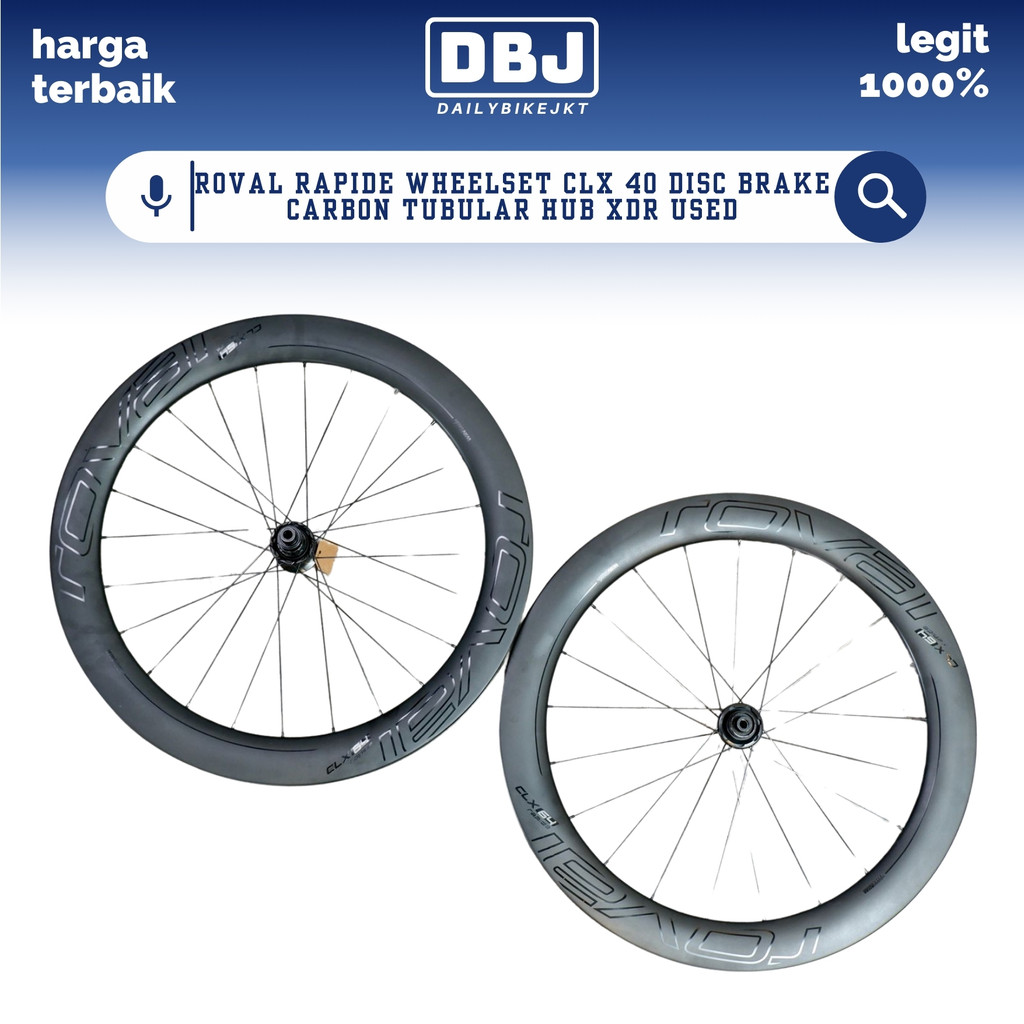 Jual ROVAL RAPIDE WHEELSET CLX 40 DISC BRAKE CARBON TUBULAR HUB
