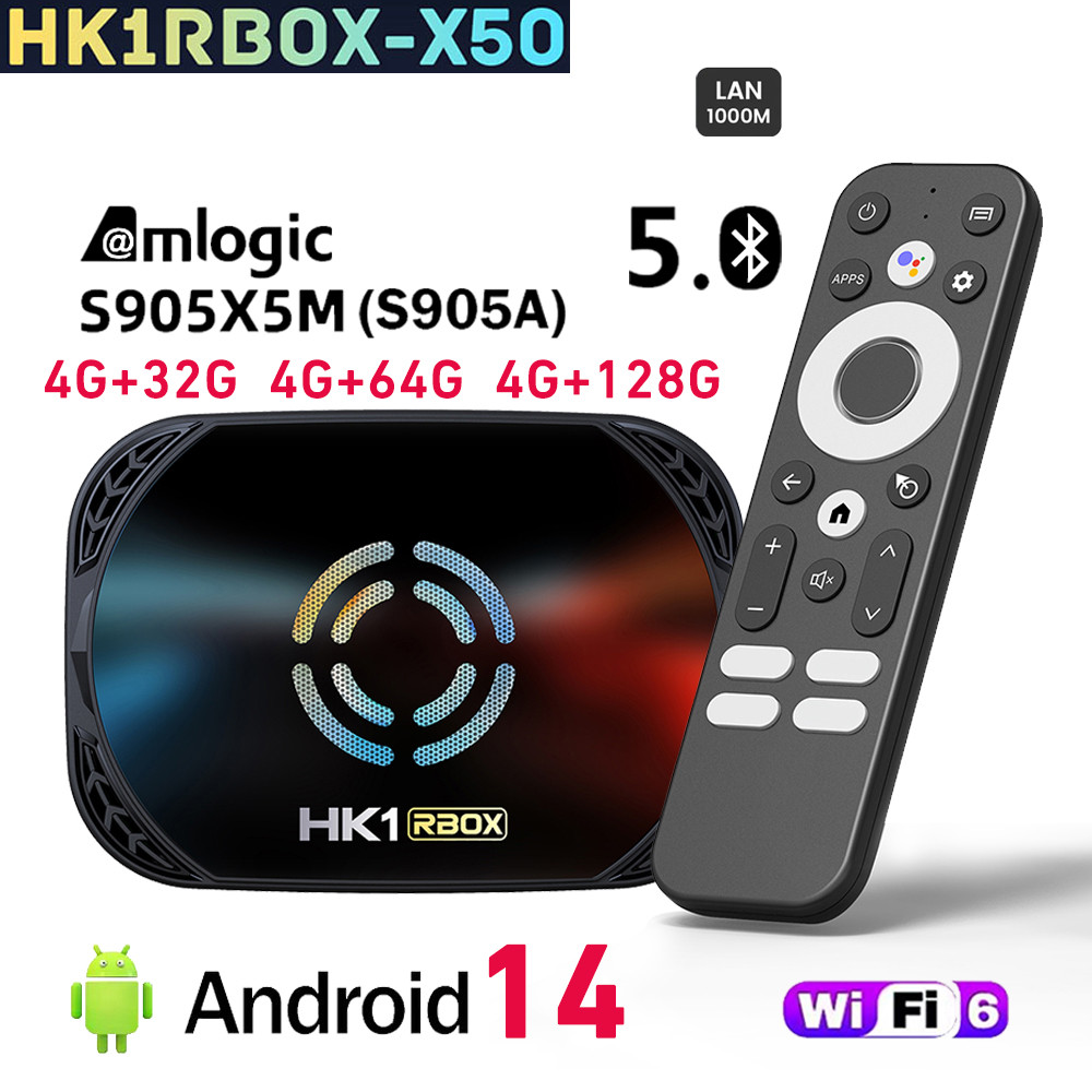 Jual HK1 RBOX X50 Android 14 Amlogic S905A Smart TV BOX 4GB DDR4 32GB ...
