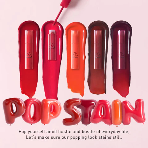 Pratinjau 3CE Pop Stain - Lip Stain Liptint Transferproofs