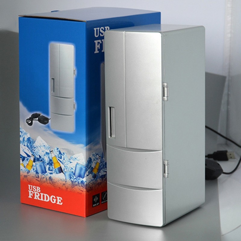 Jual Mini Fridge Compact USB Refrigerator Cooler Freezer Electric Car ...