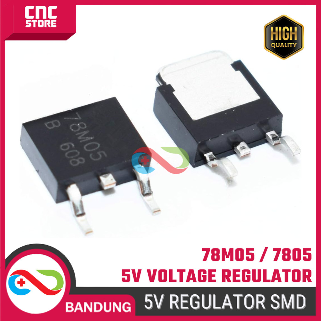 Jual Regulator SMD 5V 78M05 / 7805 / L78M05CDT – Komponen Regulator TO ...