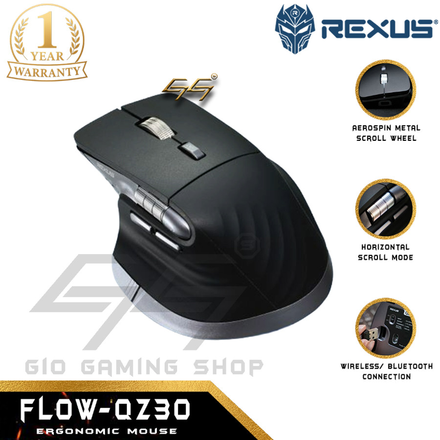 Jual Rexus FLOW QZ30 QZ-30 QZ 30 Wireless Mouse Office Ergonomis Silent ...