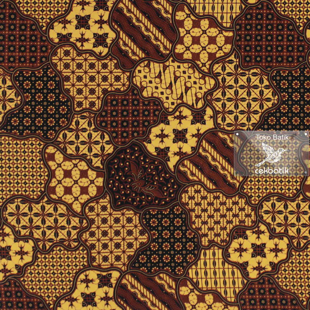 Jual kain batik - EXC Prima Motif Batik Sekar jagat (SOGA Merah ...