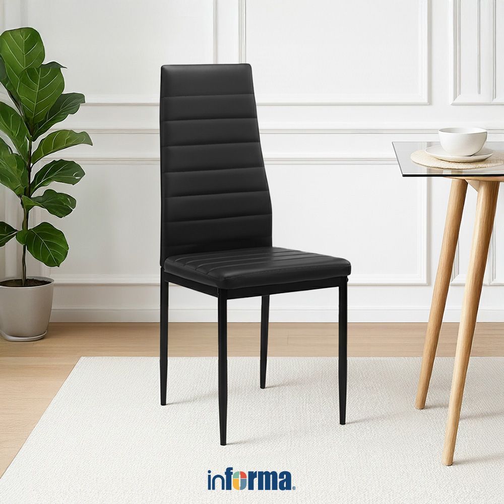 Jual Informa Beta Kursi Makan Kulit - Hitam Dining Chair Tempat Ruang ...