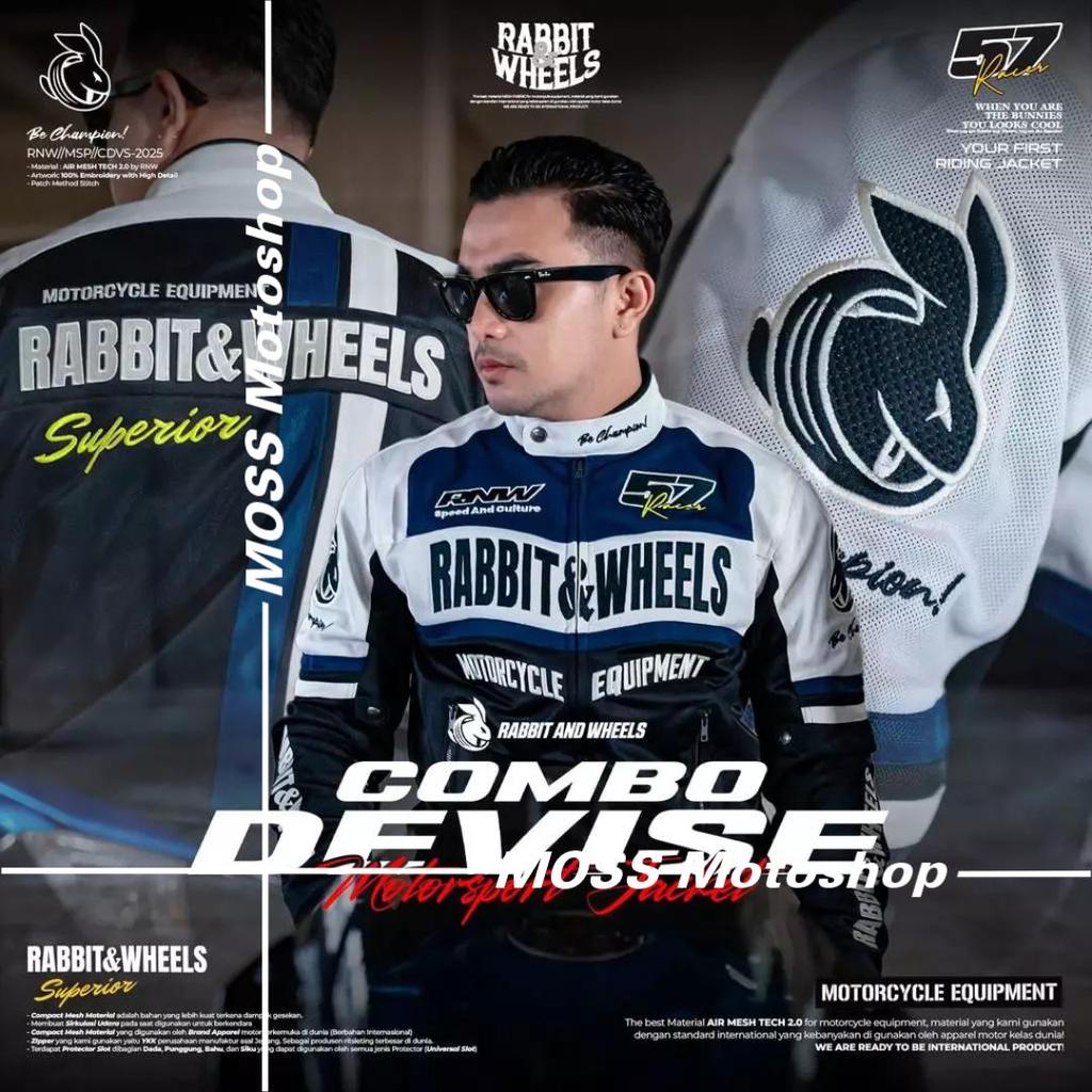 Jual JAKET RABBIT & WHEELS COMBO DEVISE NAVY | JAKET TOURING RABBIT ...