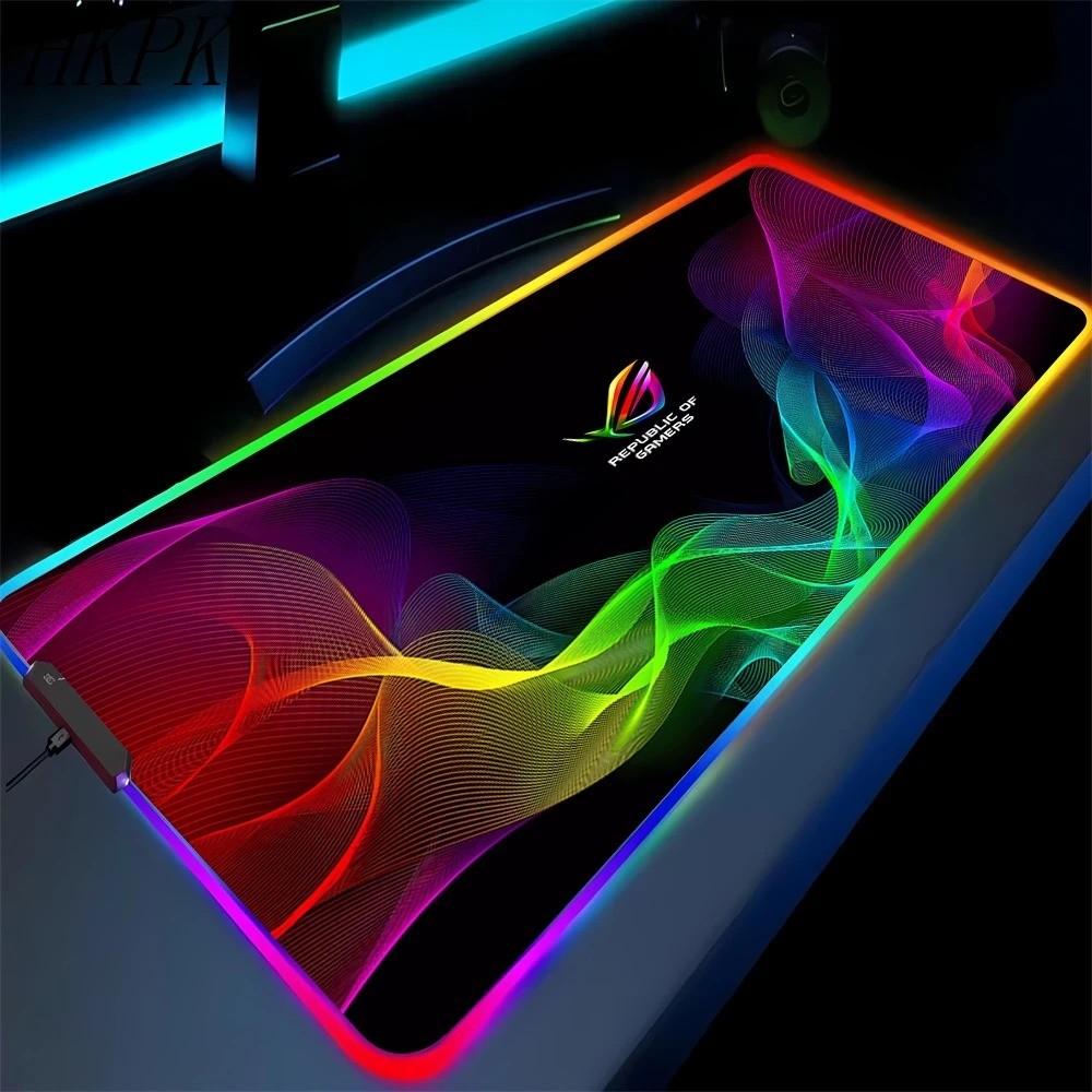 Jual Mouse Pad Gaming LED RGB 800x300x3mm Illuminated LED 7 Mode Cahaya ...