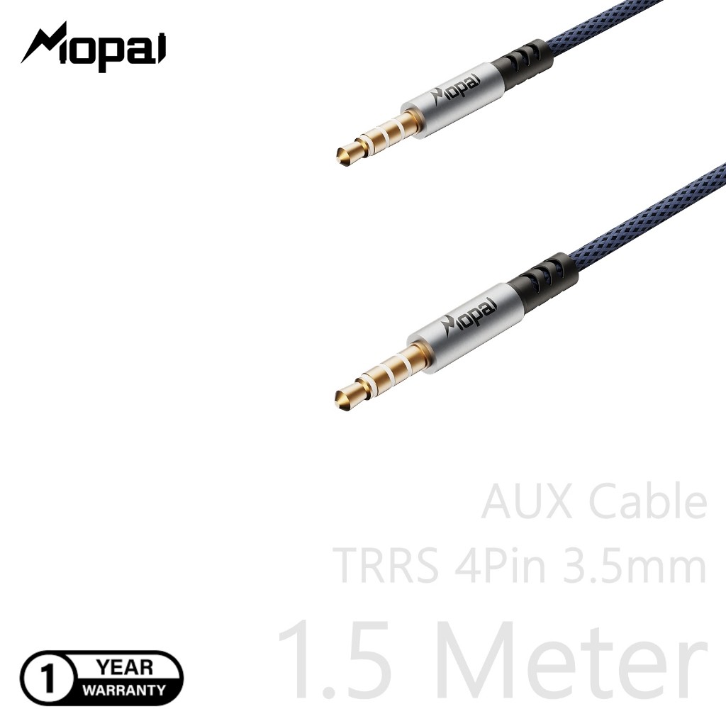 Jual Mopai - KT232 TRRS 4Pin AUX Kabel Audio 3.5mm to Jack 3.5mm 1.5 ...
