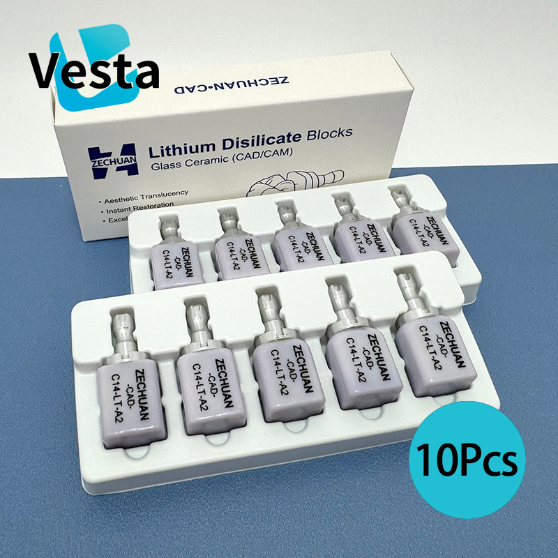 Jual 10 Psc Lithium silicate C14 Glass Ceramic Blocks Emax LT/HT for ...