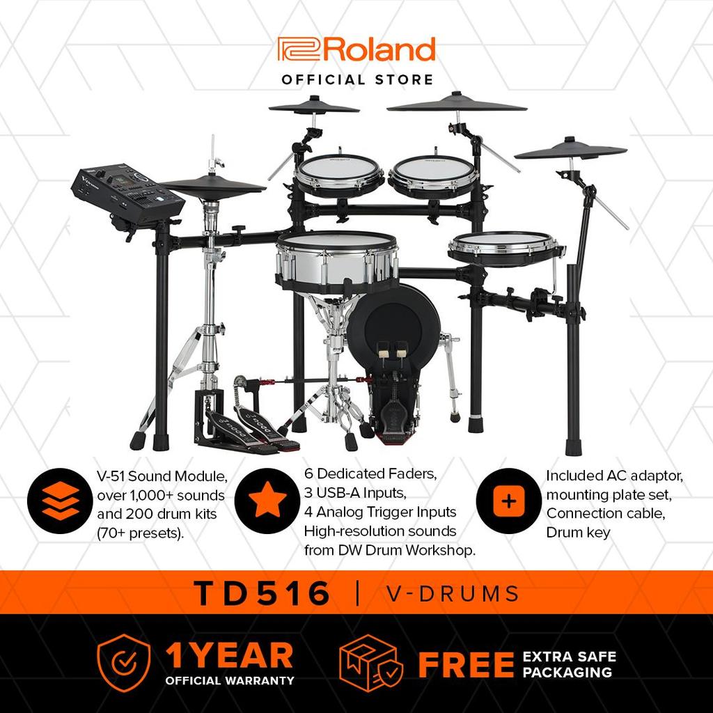 Jual Roland TD516 V-Drums Acoustic Design dengan V51 Module | Shopee ...