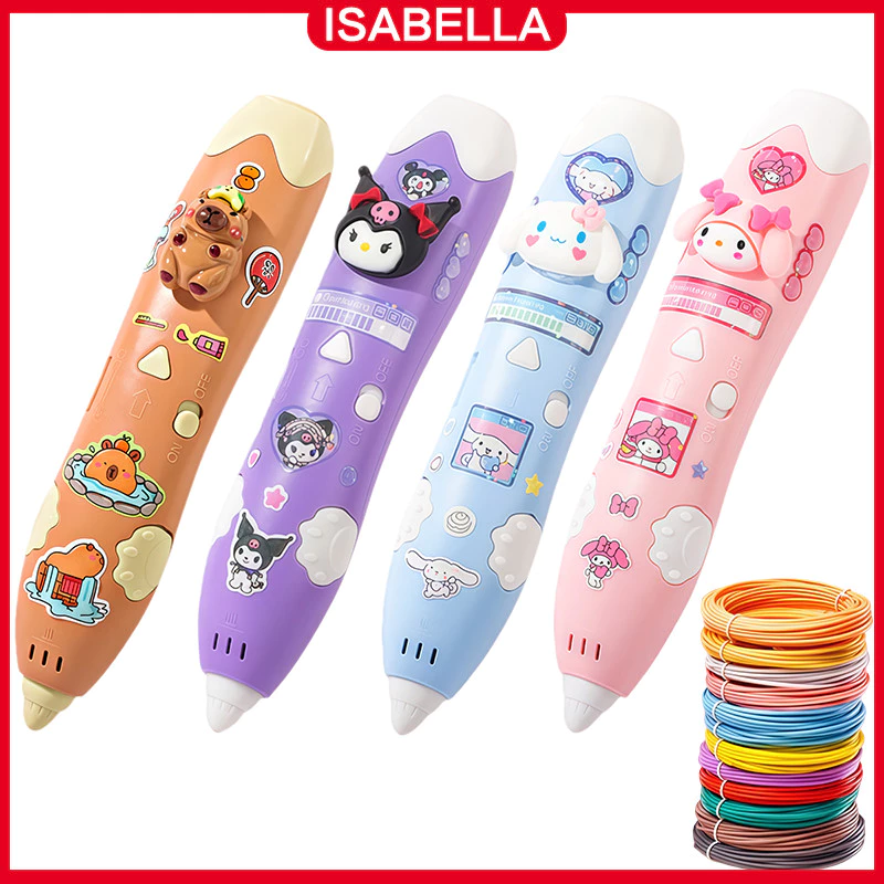 ISABELLA 3D Printing Pen 3D Printer Arts Pen Wireless 3D Pen Edition Mainan Anak DIY Mainan Viral Di