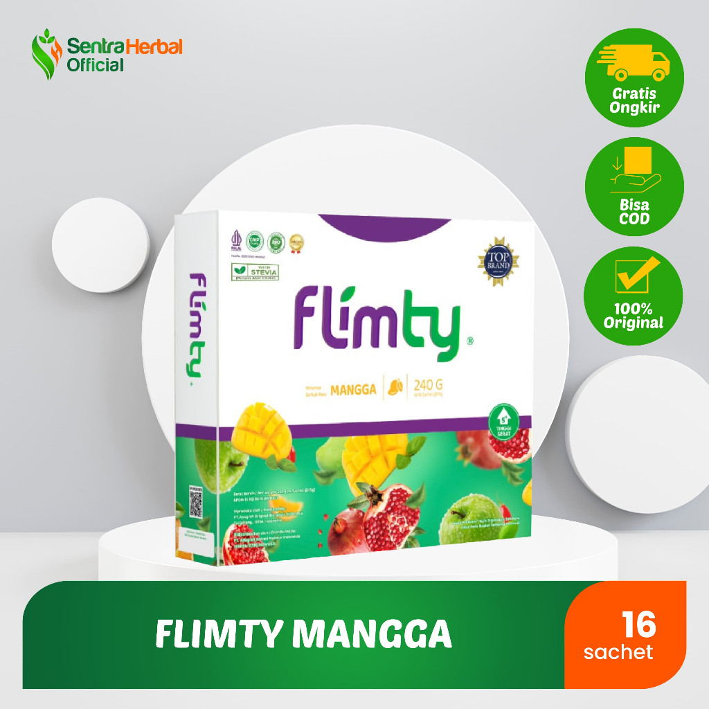 Jual Flimty - Minuman Serbuk Flimty Fiber Rasa Mangga Untuk Detox dan ...