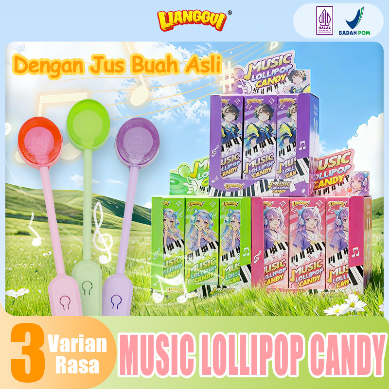 Jual Lianggui Permen Lolipop Musik Halal - Rasa Apel Stroberi Anggur ...