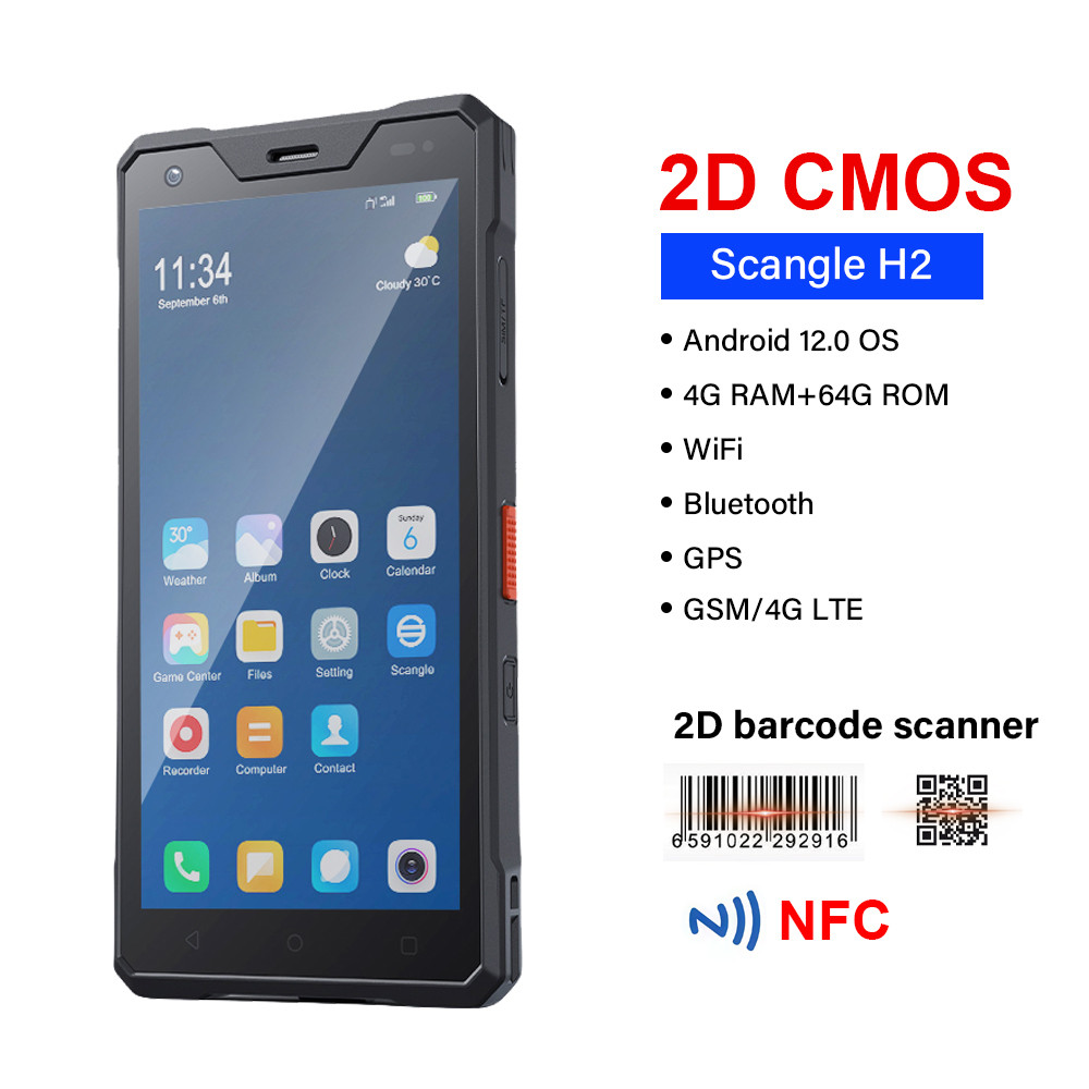Jual 55 Touch Screen Android 12 Handheld PDA Terminal With 2D Barcode ...