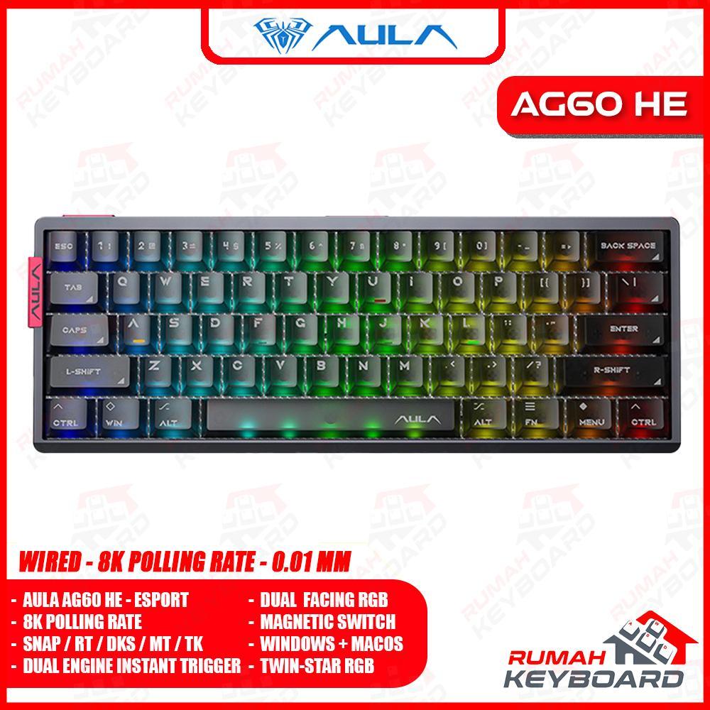 Jual AULA - AG60 HE - 60% - Wired - Alumunium - Dual Twin Star - Dual ...