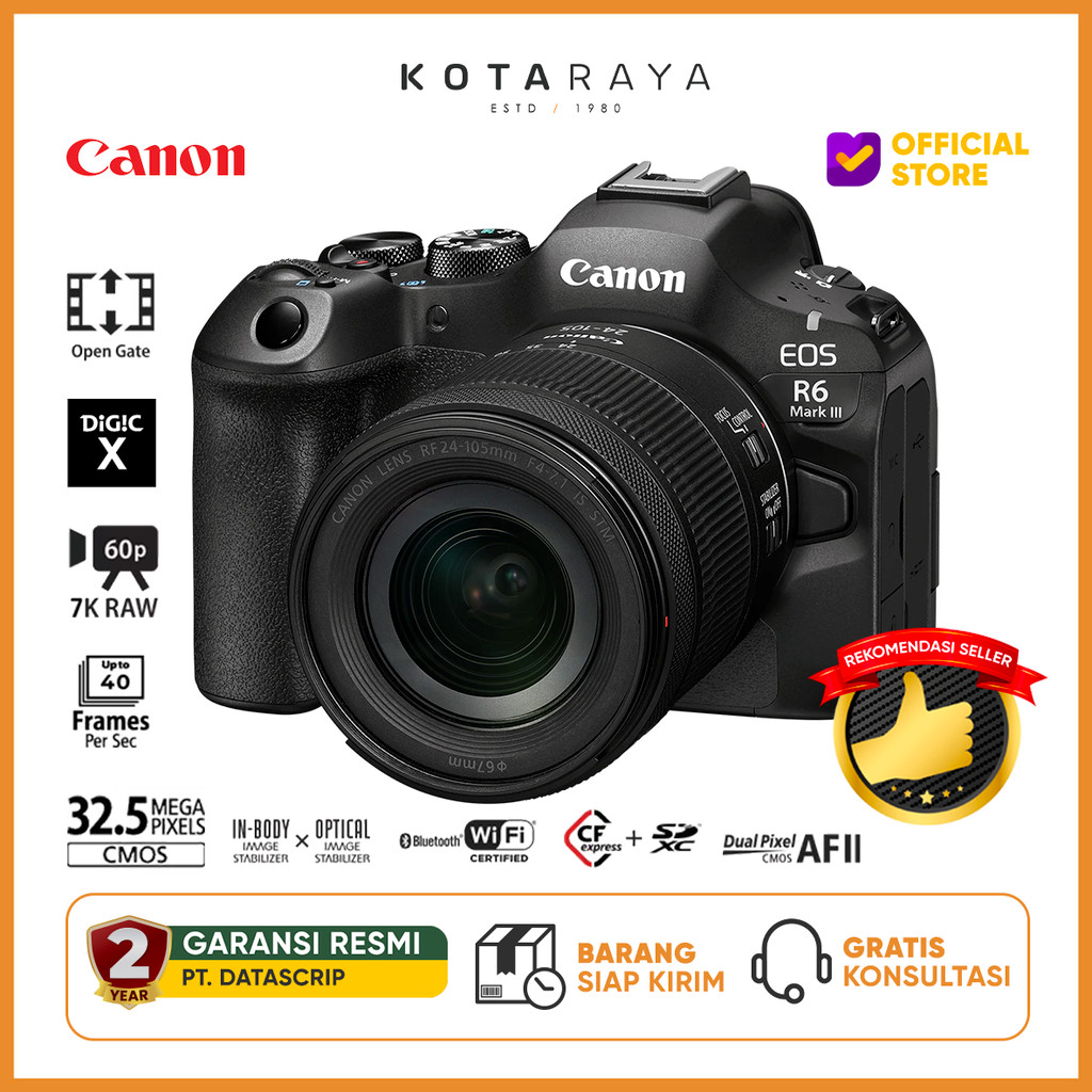 Jual Canon EOS R6 Mark III kit 24-105mm f4-7.1 IS STM Mirrorless Camera ...