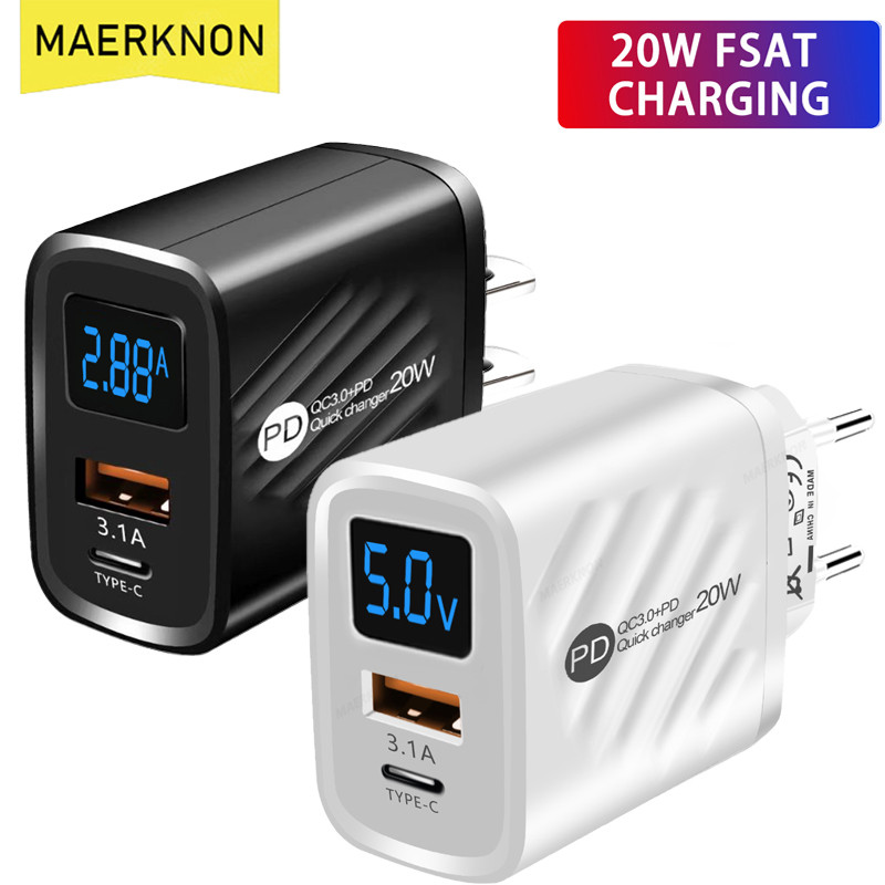 Jual USB PD arger 20W Fast arging Type C gital splay Phone arge Adapter ...