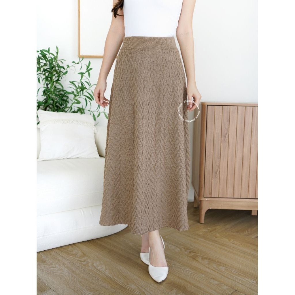 Jual Lume Knit Skirt Rok Wanita Rajut Katun | Shopee Indonesia
